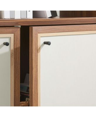 Capri 4-Shelf Wood Grain Bookcase