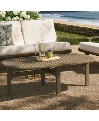 Saratoga Oval Outdoor Patio Teak Wood Coffee Table