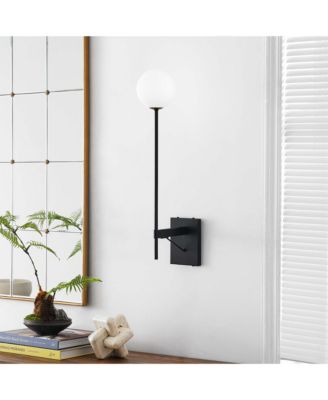  Riva White Globe Wall Sconce