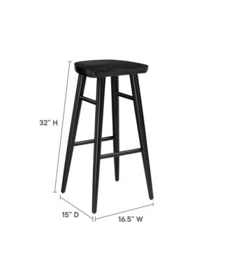 Saville Backless Wood Bar Stools Set of 2