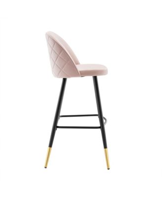 Cordial Performance Velvet Bar Stools, Set of 2