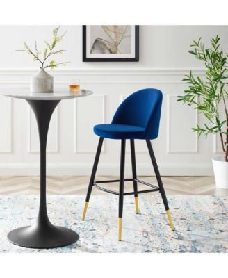 Cordial Performance Velvet Bar Stools, Set of 2