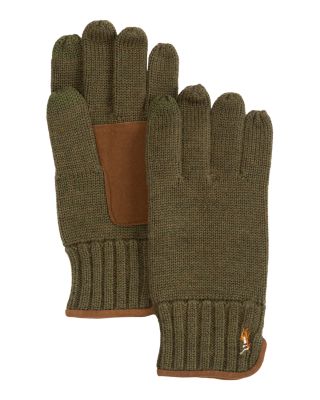 Suede Trim Touch Gloves