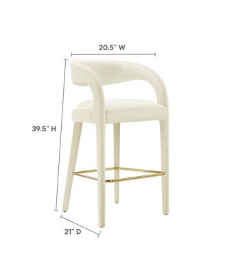 Pinnacle Performance Velvet Bar Stool, Set of 2