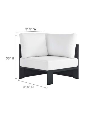 Tahoe Outdoor Patio Powder-Coated Aluminum Modular Corner Chair