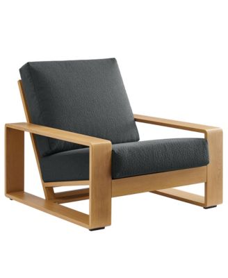 Lirienne Outdoor Patio Aluminum Faux Wood Armchair