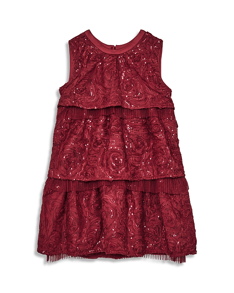 Reiss Girls' Dulcie Tiered Sleeveless Dress - Little Kid In Red