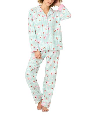 Printed Flannel Pajama Set