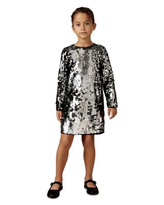 Girls' Hattie Long Sleeve Sequin Dress - Little Kid