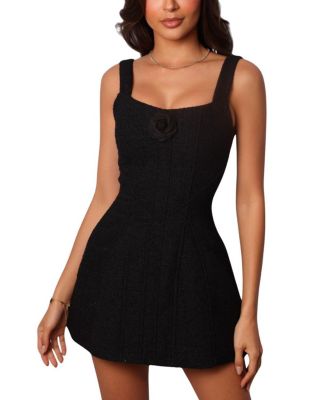 Boucle Flower A-Line Mini Dress