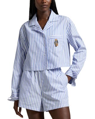 Cropped Shirt &amp; Boxer Pajama Set - Exclusive