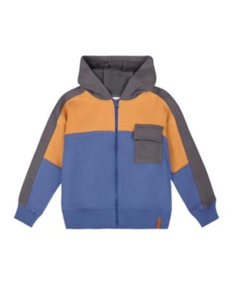 Boys' Full Zip Fleece Color Block Sweatshirt - Little Kid