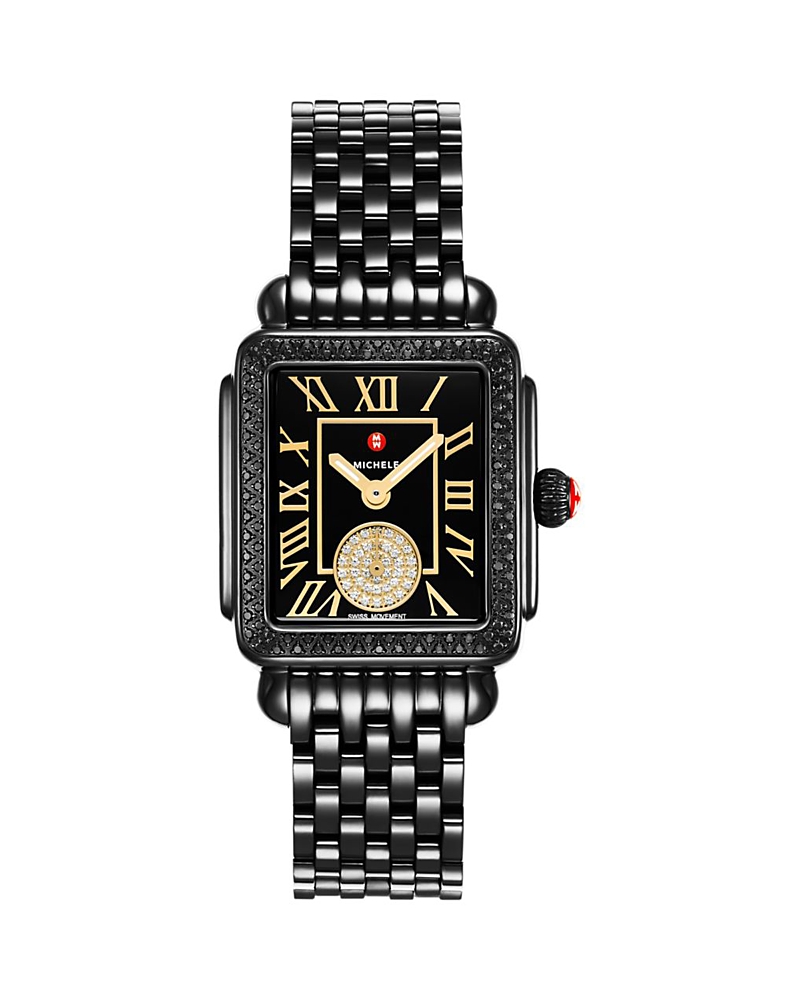 Michele Deco Madison Mid Watch, 29mm X 31mm In Black