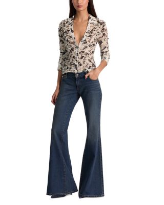 Portia Mesh Ruched Blouse