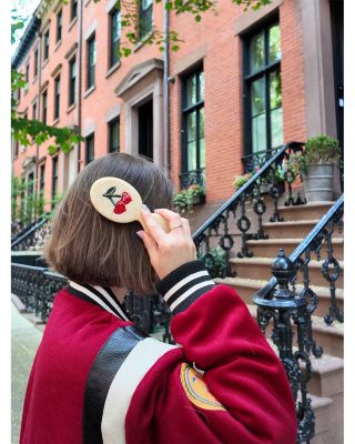 Cherry Hearts Hair Brush & Clip Gift Set