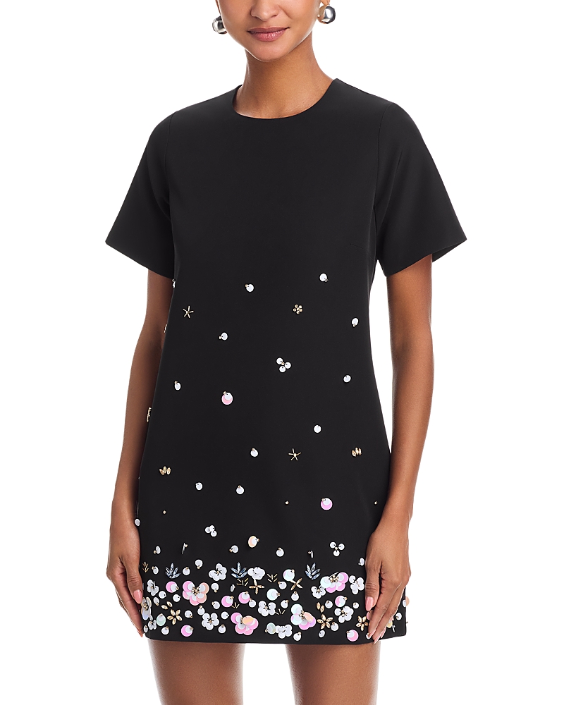 Aqua Embellished Shift Dress
