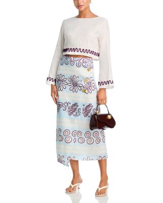 Pavia Mixed Print Skirt