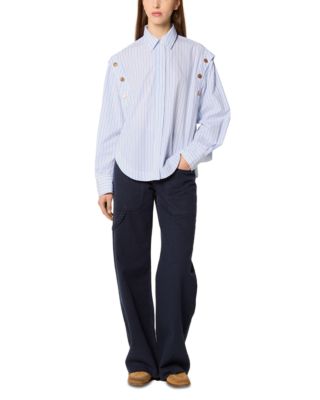 Striped Shirt with Snap Buttons