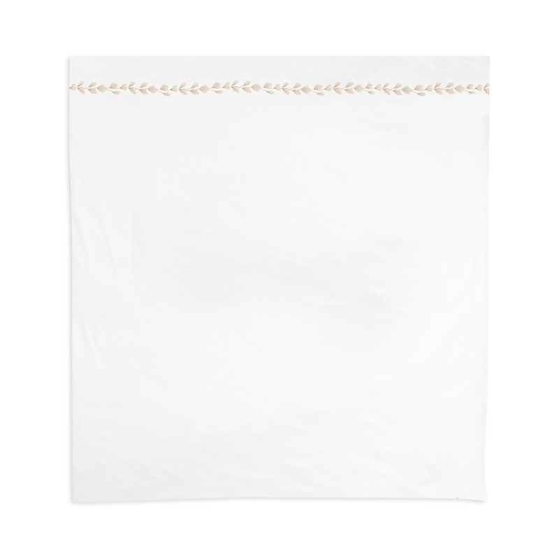 Christian Fischbacher Foglia Embroidered Sateen Flat Sheet, King