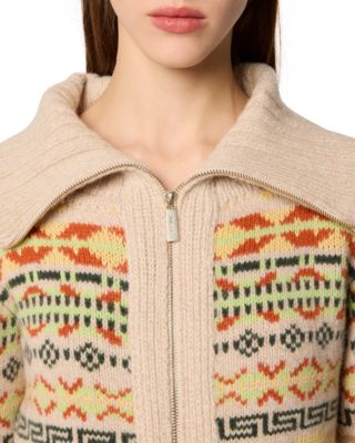 Marosa Jacquard Pattern Cardigan