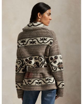 Wool Blend Shawl Collar Cardigan Sweater