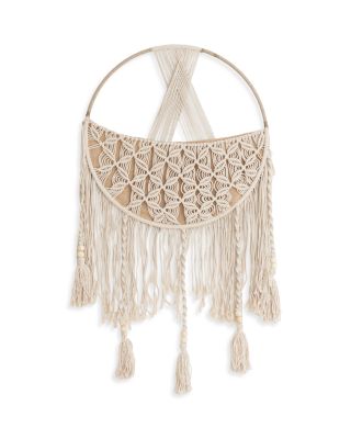 Charlie Farmhouse Macrame Boho Toy Storage with Tassels