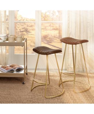 Theo Leather Counter Stool