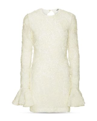 Flower Mesh Mini Dress