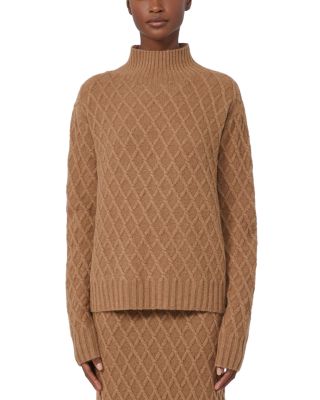 Pure 2 Moli Funnel Neck Cable Knit Sweater