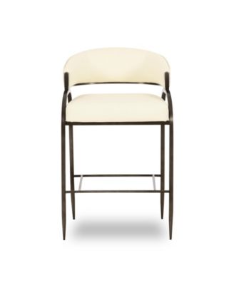  Tatum Faux Leather 2-Tone Counter Stool