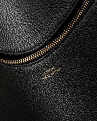 Bevel Grained Leather Shoulder Bag