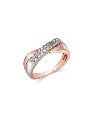 Bloomingdale's Fine Collection Champagne Diamond Crossover Ring