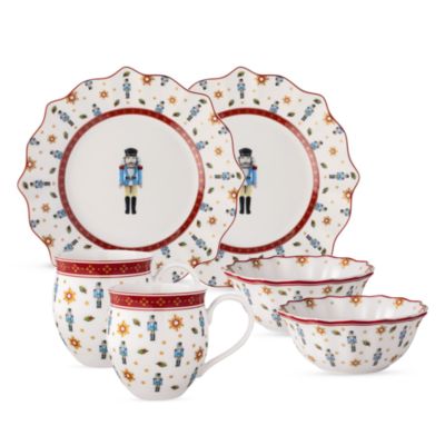 Toy&#39;s Delight Nutcracker 6 Piece Breakfast Set, Service for 2
