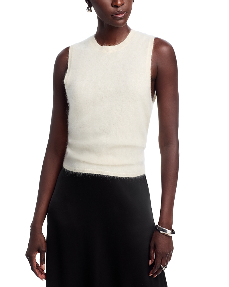 Theory Brushed Crewneck Shell Top in Cashmere