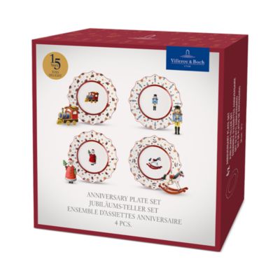 Toy&#39;s Delight Anniversary Plate, Set of 4