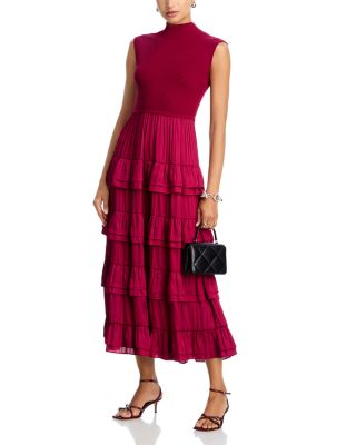 Klea Sleeveless Tiered Midi Dress