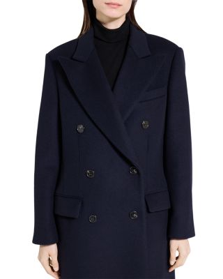 Double Breasted Peak Lapel Coat