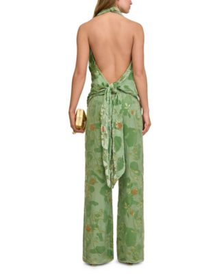 Stacie Silk Embroidered Pants