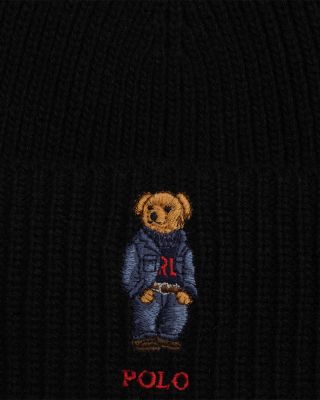 Solid Denim Bear Beanie