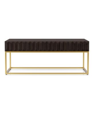 Wisha 48" Metal Frame 2-Drawer Coffee Table