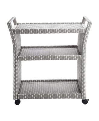 Phelps Aluminum 3-Open Shelf Patio Serving Cart