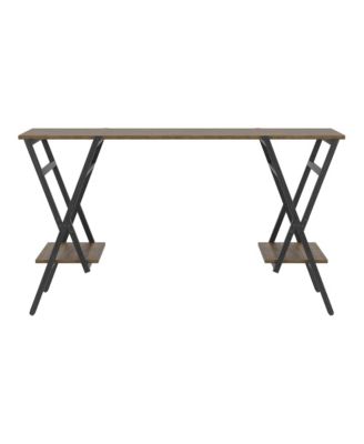 Reyn Steel Base 2-Shelf Writing Desk