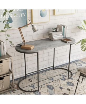 Caton Steel Base Oval Writing Desk
