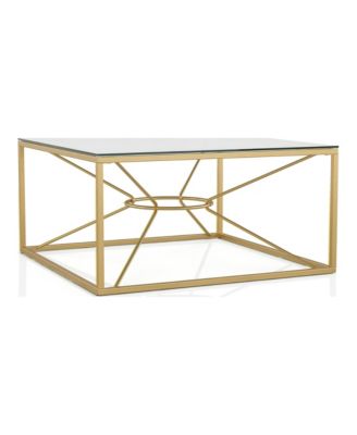 Floyd 35" Glass Top Square Coffee Table