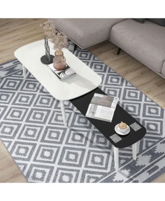 Hartford 47" Steel Base Expanding Top Coffee Table