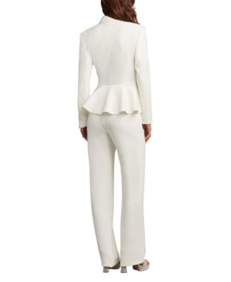 Gilles Peplum Tuxedo Bridal Jumpsuit
