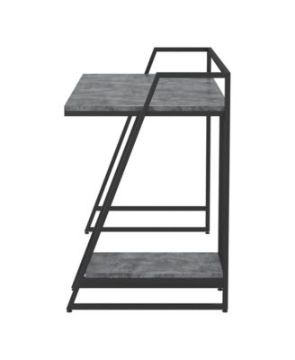 Stark Steel Base 1-Shelf Writing Desk with USBs