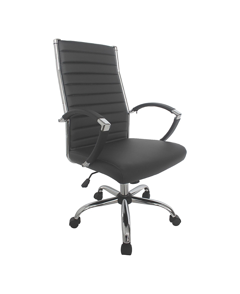 Furniture Of America Tioga 43-inch Faux Leather Height Adjustable Swivel Office Chair In Gray