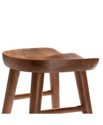Saville Backless Wood Counter Stools, Set of 2