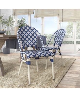 Quade Aluminum and PE Wicker Patio Dining Chairs, Set of 2